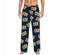 Hommes Pyjamas Casual Ont Des Poches Pantalons Pour Hommes Mode Noël Imprimer Jolie Pantalon De Pyjama Homme Avec À Cordon Serrage