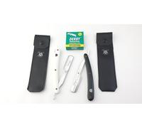 Hommes Rasage Droit Barbier Rasoirs Set & 100 Simple Bord Lames Paquet