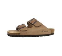 Hommes Rohde Mule Grado Cuir Glissement/ouvert Plat - Camel 75 46