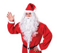 Hommes Santa Perruque Et Barbe Ensemble Père Noël Sorcier Accessoire Déguisement