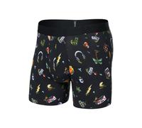 Hommes Saxx Droptemp Cooling Cotton Boxer Brief Fly Gamer's Paradise-Noir XXL