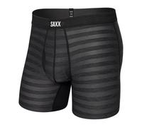 Hommes Saxx Droptemp Cooling Mesh Boxer Brief Fly Black Heather XL