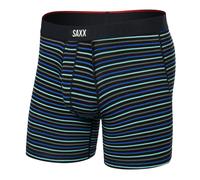 Hommes Saxx Vibe Xtra Boxer Brief Fly Gent's Stripe-Sport Blue XL