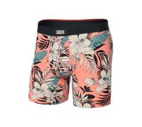 Hommes Saxx Vibe Xtra Boxer Fly Hibiscus Jungle-Coral M