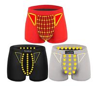 Hommes sous-vêtements Physiologiques Thérapie Magnétique Soins de Santé Slip Tourmaline Prostate Caleçon Culotte Élastique -3 PIÈCES
