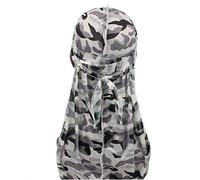 Hommes Soyeux Durag Camo Mode Hip-Hop Ton Durag Casquette avec Longue Queue Chapeaux Tête Wrap 360 Vagues du-Rag Chapeau Headwrap Femmes Cheveux Accessoires