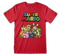 Super Mario Photo De Groupe Homme T-Shirt Manches courtes rouge XXL