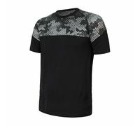 Hommes t-shirt kr. manche Sensor Mérinos Impressionner noir / nid d'abeille S