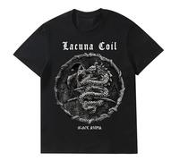 Hommes t-Shirt Lacuna Coil Coton o-Cou Manches Courtes Chemise Unisexe t-Shirt Noir Trendy Casual Top-M