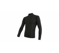 Hommes t-shirt SENSOR Mérinos Actif dl.rukáv supporter zip noire L