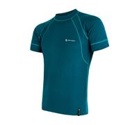 Hommes tee-shirt SENSOR Double Face kr. rouk. saphir S