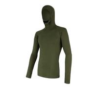 Hommes tee-shirt SENSOR Mérinos DF dl. manche avec capuchon safari M