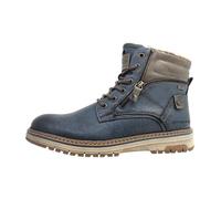Hommes Tom Tailor Bottes à lacets Textile Lacets Plat - Navy 44