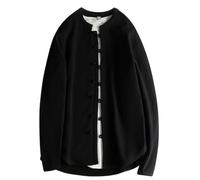 Hommes Traditionnel Arts Martiaux Wing Chun Shaolin Tai Chi Taekwondo Foulards d'Entraînement Chaud Kung Fu Veste Cardigan Style Chinois Tang Costume Chemises en Lin Taiji Qi Gong, O Noir., XXXXXL