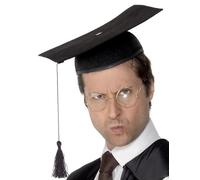 Hommes Unisexe Mortier Board Noir Maître de Conférences Teacher Diplômé Hat Par