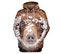 Hommes vêtements de Mode 3D imprimé Ours Motif Hoodie Nouvelle arrivée Unisex Chasse Sweatshirts drôles Animaux Hoodies Y2k