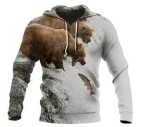 Hommes vêtements de Mode 3D imprimé Ours Motif Hoodie Nouvelle arrivée Unisex Chasse Sweatshirts drôles Animaux Hoodies Y2k