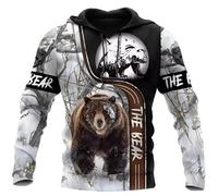 Hommes vêtements de Mode 3D imprimé Ours Motif Hoodie Nouvelle arrivée Unisex Chasse Sweatshirts drôles Animaux Hoodies Y2k