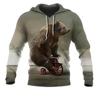 Hommes vêtements de Mode 3D imprimé Ours Motif Hoodie Nouvelle arrivée Unisex Chasse Sweatshirts drôles Animaux Hoodies Y2k