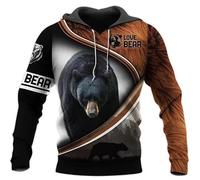 Hommes vêtements de Mode 3D imprimé Ours Motif Hoodie Nouvelle arrivée Unisex Chasse Sweatshirts drôles Animaux Hoodies Y2k