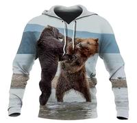 Hommes vêtements de Mode 3D imprimé Ours Motif Hoodie Nouvelle arrivée Unisex Chasse Sweatshirts drôles Animaux Hoodies Y2k