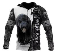 Hommes vêtements de Mode 3D imprimé Ours Motif Hoodie Nouvelle arrivée Unisex Chasse Sweatshirts drôles Animaux Hoodies Y2k
