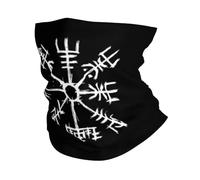 Hommes Viking Boussole Valknut Symbole Runes Imprimé Bandana Cou Cache-Cou - Mythologie Nordique Multifonctionnel Couvre-Chef - Unisexe Hiver Sports Plein Air Visage Écharpe Bandeau Chaud