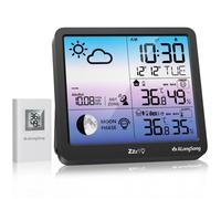 Hommie Station Météo avec Intérieure Extérieur Capteur sans Fil Thermomètre Hygromètre Baromètre Phase de la Lune Écran LCD
