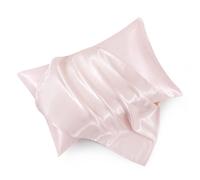 HommxJF Lot de 2 taies d'oreiller en satin rose blush King Size pour cheveux et peau Taie d'oreiller en soie rose blush Taie d'oreiller respirant