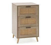 HOMN LIVING Chiffonnier Nuit Dalia 4 tiroirs Couleur chêne, 80 cm Longueur
