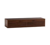 HOMN LIVING Console Suspendue pour entrée Auri 2 tiroirs Couleur Noyer, 100 cm (Largeur) 30 cm (Profondeur) 20 cm (Hauteur)