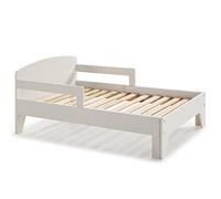 HOMN LIVING Lit évolutif Elisa 90x140/190 cm Blanc, MDF laqué, sommier Inclus