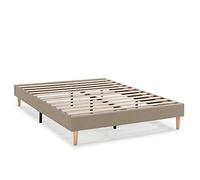 HOMN LIVING Sommier tapissier Aura 140x200 cm Beige, Hauteur 30 cm