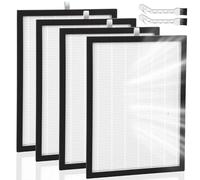HOMNATURE Lot de 4 filtres HEPA H13 compatibles avec déshumidificateur Meaco 20L 20LE basse énergie, filtres 2 en 1 avec 2 brosses de nettoyage pour améliorer la qualité de l'air