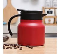 Homnova Bouilloire Électrique, Bouilloire Simple 800ML Mini Cafetière, Pot Thermos en Acier Inoxydable, Bouilloire Domestique Bouilloire Portative Extérieure,Rouge