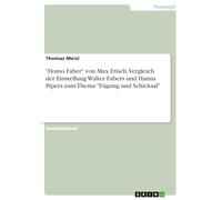 "Homo Faber" von Max Frisch. Vergleich der Einstellung Walter Fabers und Hanna Pipers zum Thema "Fügung und Schicksal"