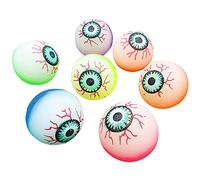 Homo Trends 25Pcs Bouncy Balls, Halloween Bouncy EyeBalls Glow in the Dark Bounce Ball Jet Balls Party Bag Filler pour les enfants dans les fournitures de fête d'Halloween (couleur aléatoire)