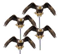 Homo Trends Lot de 4 répulsifs Anti-Oiseaux pour Balcon - Aigle Suspendu Plat - pour Balcon, répulsif Contre Les Oiseaux, Les Pigeons, Les Pigeons - Hibou en Plastique avec Bande Anti-Oiseaux