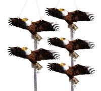 Homo Trends Lot de 5 répulsifs à Pigeons pour Balcon - Aigle Suspendu Plat - Répulsif Contre Les Oiseaux - pour Balcon - Hibou en Plastique avec Bande Anti-Oiseaux - Répulsif Contre Les moineaux et