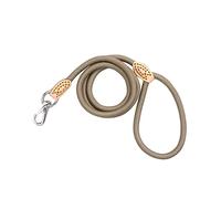HOMOBABE 1.25M Laisse de Chien Corde Escalade avec Cuir Beige pour Plein Air et Entraînement Animaux