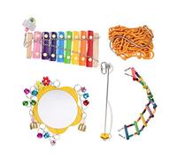 HOMOBABE 1 Ensemble de Poulet pour Animaux de Compagnie Petit Pendaison Balançoire Poulets Animal de Compagnie Jouets de Cage de Poulet Jouets de Poulet drôles en Bois
