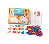HOMOBABE 1 Jeu D'Outils Pédagogiques pour L'Orthographe des Lettres Jouets Éducatifs Jeu D'Orthographe De Mots Anglais Puzzle Blocs Amusants Jouets D'Éducation