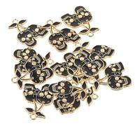 HOMOBABE 10 Pendentifs en Alliage de Zinc de Crâne Noir Léger pour Bijoux Halloween DIY Accessoires Créatifs 10 Pièces
