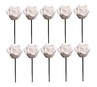 HOMOBABE 10 Pièces décoration de Maison de poupée Mignon scène Tout Petit Article Fleurs Floral Faux Fleur de Simulation de modélisation Bricolage Mini modèle de Fleur Argile Blanche