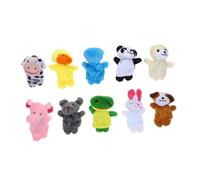 HOMOBABE 10 pièces Marionnettes à Doigts Animaux Peluche Ensemble de Jouets Éducatifs pour Garçon Fille pour Histoires et Apprentissage Interactif