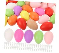 HOMOBABE 100 Pièces Modèle D'œuf De Simulation Enfants Oeufs Blancs Colorant Faire La Fête Décoration Oeufs Assortis Faveurs De Fête Oeuf De Simulation Plastique