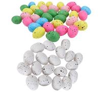 HOMOBABE 100pièces De Pâques Simulation Décorations pour Fêtes Accessoires Colorés pour Bricolage Et Activités Artistiques Factices Blanches Et Colorées pour Événements Festifs