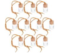 HOMOBABE 10pcs Bouteilles de Parfum Vide en Verre 8ml Bouchon Rond et Cordon, Mini Diffuseur Suspendu Léger pour Maison et Anniversaire, Accessoire Désodorisant