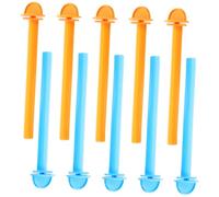 HOMOBABE 10pièces Perchoirs Plastique pour Oiseaux Lot de Bleus Jaunes Accessoires pour Cages De Perroquets Et Petits Oiseaux Plateforme Stable Et Colorée pour Percher Et Jouer