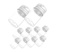 HOMOBABE 10pièces Petits Pots Vides Verre avec Bouchons à Vis Aluminium Conteneurs pour Poudre Bonbons Liquides pour Voyages Et Rangement
